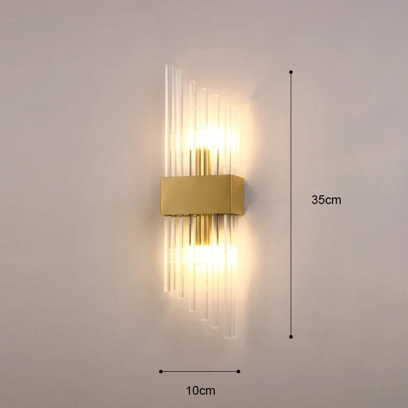 Light Luxury LED Wall Lamp - Modern Gold Wall Light for Living Room, Bedroom, Bedside, Stairs, Wall Sconce Home Decor | Kalsten