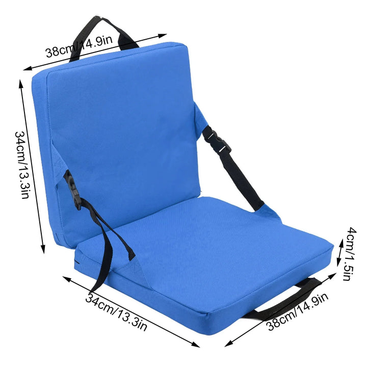 Kalsten | SITPURE Folding chair with backrest | Padded seat cushion | Compact & Comfortable for stadium, beach & park