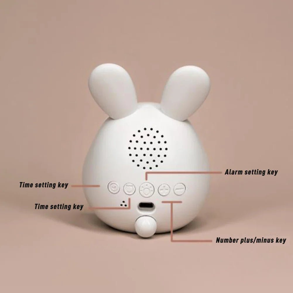 WakkerKonijn – Children's alarm clock with LED night light and playful bunny design | Kalsten