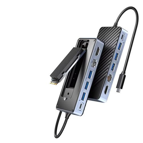 USB-C Laptop Docking Station with SSD Enclosure