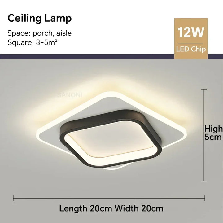 Modern LED Aisle Ceiling Light Chandelier - Indoor Lighting Fixture for Corridor, Stairs, Foyer, Balcony, Bedroom, Bathroom | Kalsten