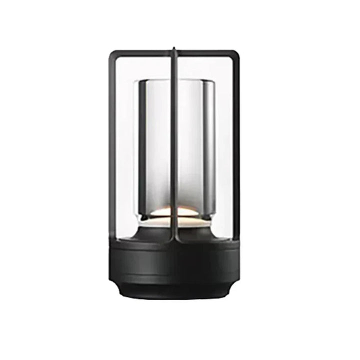Rechargeable wireless table lamp with crystal glass - Portable LED light for indoor and outdoor areas | Kalsten