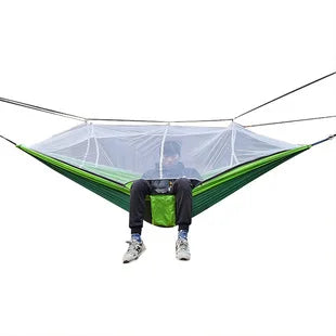 OutdoorRelax Hammock with Mosquito Net and Quick Closure – 200 kg load capacity | Kalsten