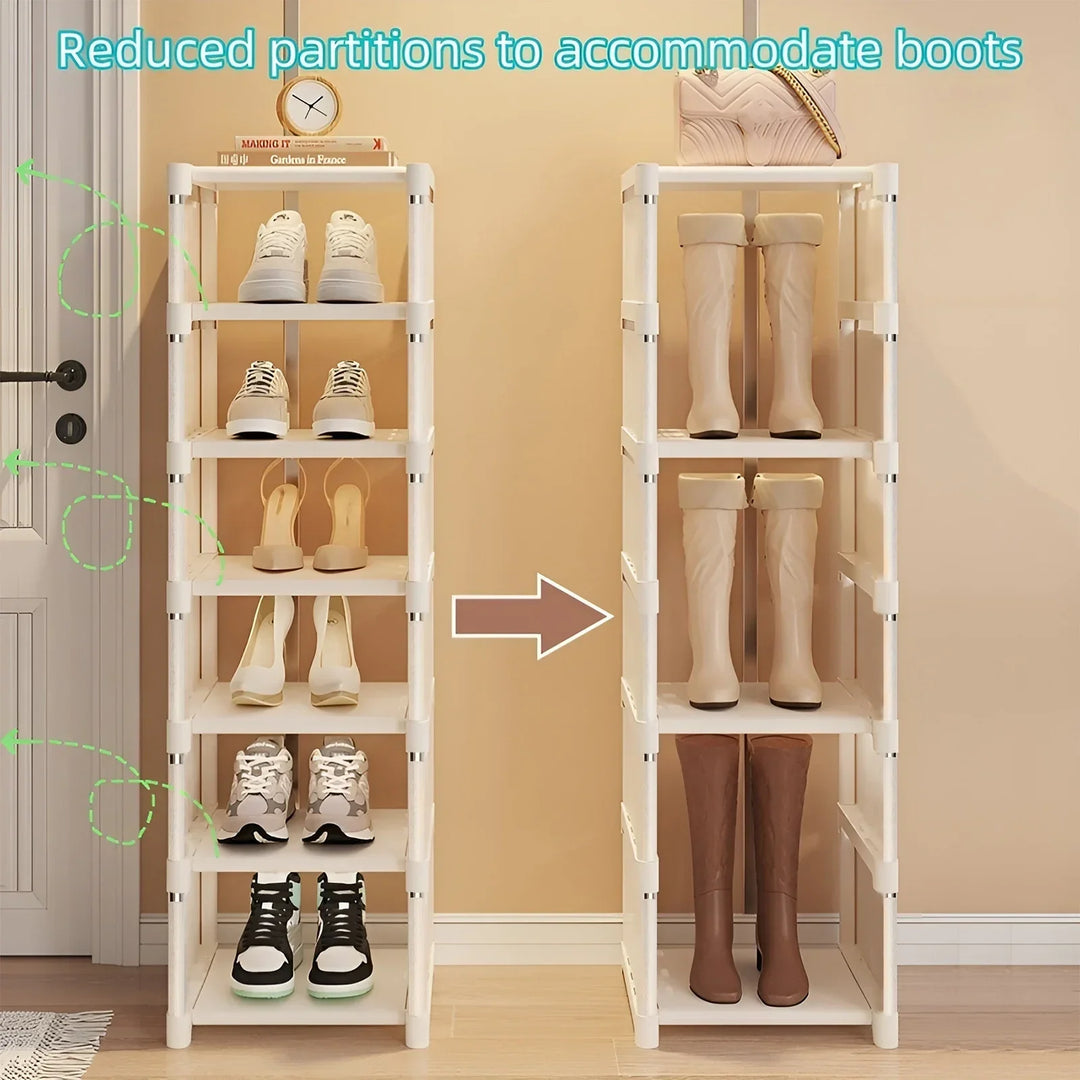 Kalsten | Space-Saving Metal Frame Shoe Rack with 6/8 Layers – Liora