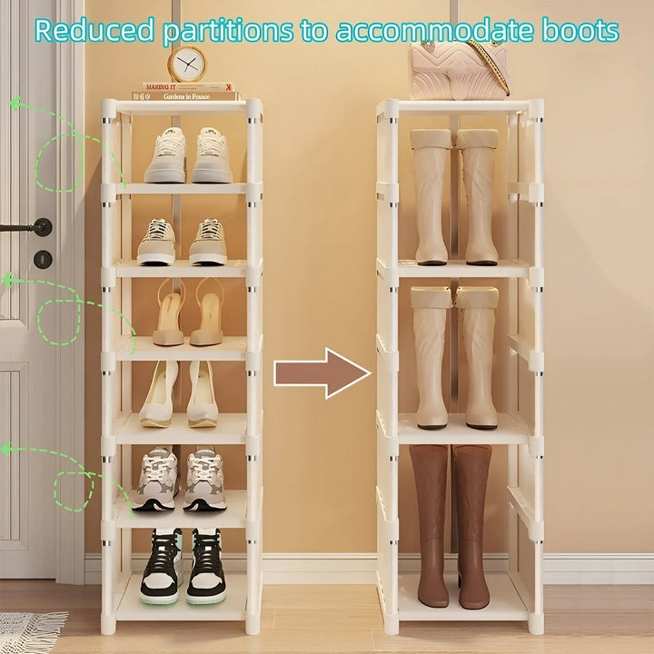 Kalsten | Space-Saving Metal Frame Shoe Rack with 6/8 Layers – Liora