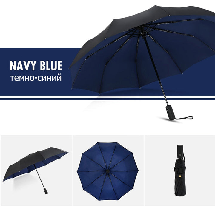 Kalsten | StormShield Automatic Umbrella – Windproof Storm Umbrella with Reversed Closing Mechanism