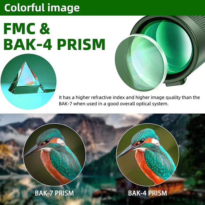 Kalsten | 80x100 HD Zoom Monocular Telescope: Powerful portable binoculars for hunting, camping, and outdoor exploration