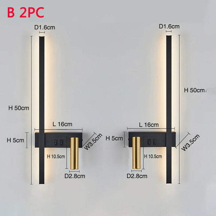 Modern Nordic LED Wall Lamp – Up & Down Lighting for Bedroom, Living Room, and Dining Room – Stylish Wall Sconce Lamp for Interior Home Decor