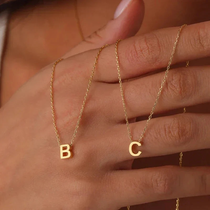 Kalsten | Dainty Minimal Letter Initial Necklace
