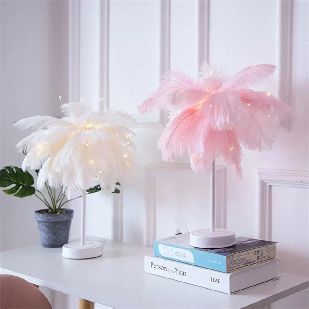 LED Spring Table Lamp Night Light USB powered Remote Control Nightstand Lamps | Kalsten