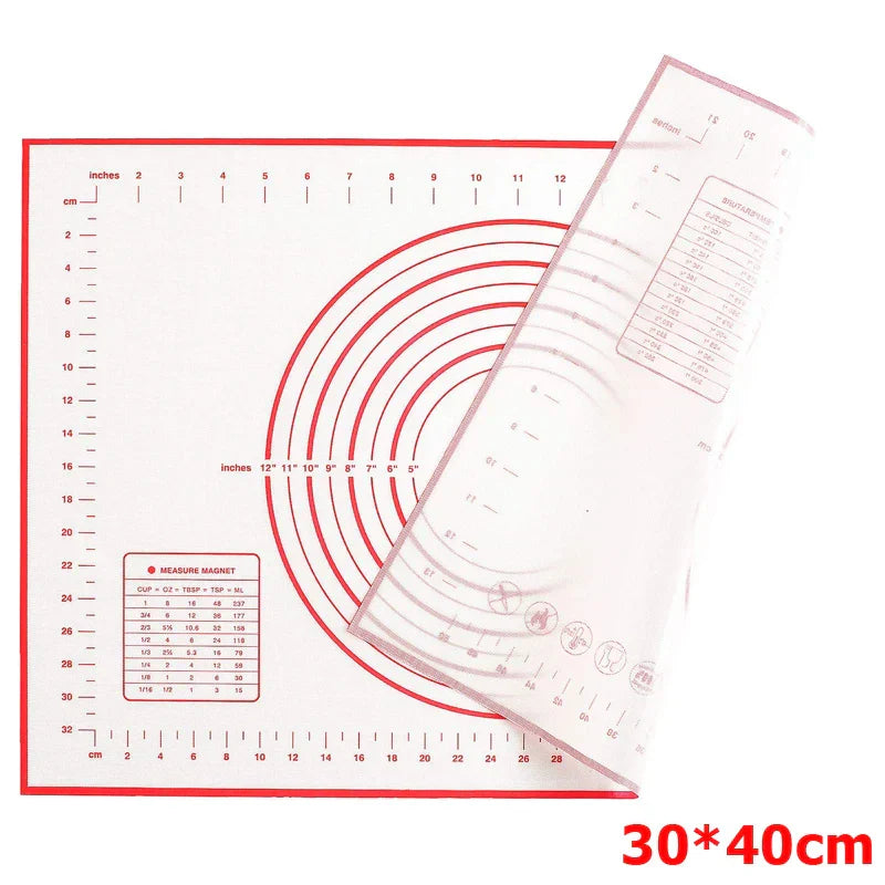 Kalsten | BakeFlex Silicone Baking Mat | Extra Thick & Non-Stick | With Measuring Scale | Perfect for Rolling Out Dough, Fondant & Pastry