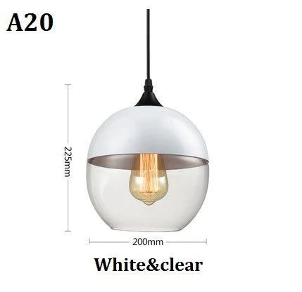 Modern Glass Pendant Lighting – Retro Ceiling Lamp for Kitchen, Dining Room, Bedroom, Bar, Cafe, and Indoor Table Decoration | Kalsten