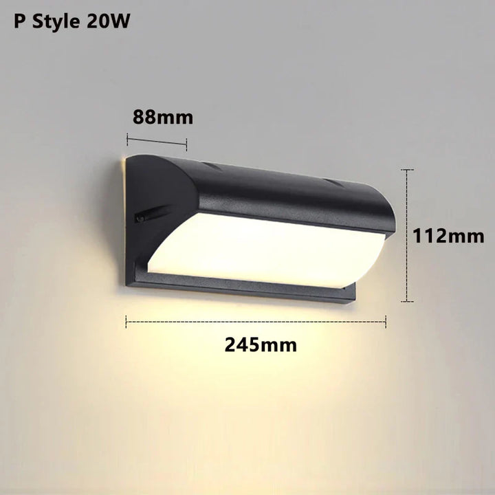 Modern LED Outdoor Wall Lamp with Motion Sensor - Waterproof Porch Light, Outdoor Lighting Fixture | Kalsten