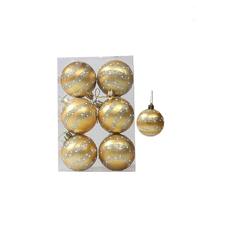 Elegant Snowflake Christmas Baubles Set – High-quality Christmas ornaments in red, white and gold, perfect for festive tree decoration at Christmas | Noxord