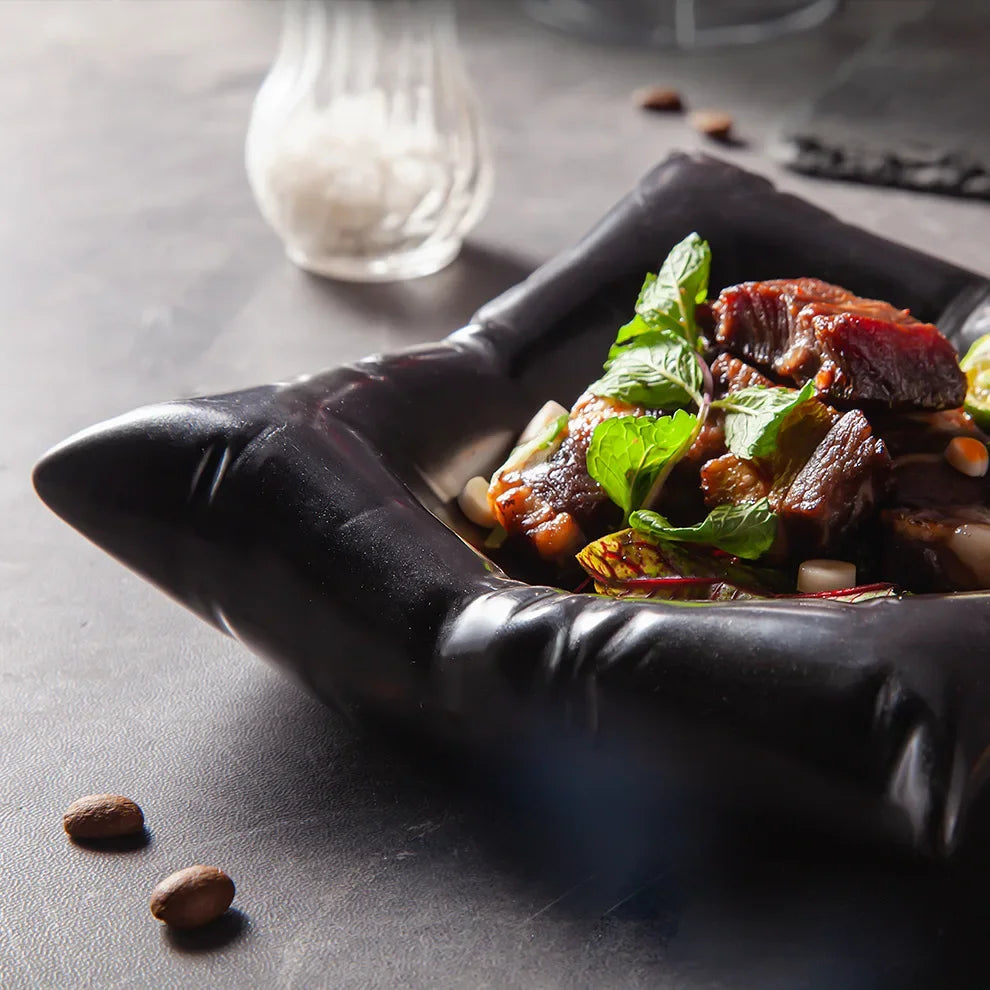 Kalsten | Ceramic Artistic Pillow Shape Food Plate