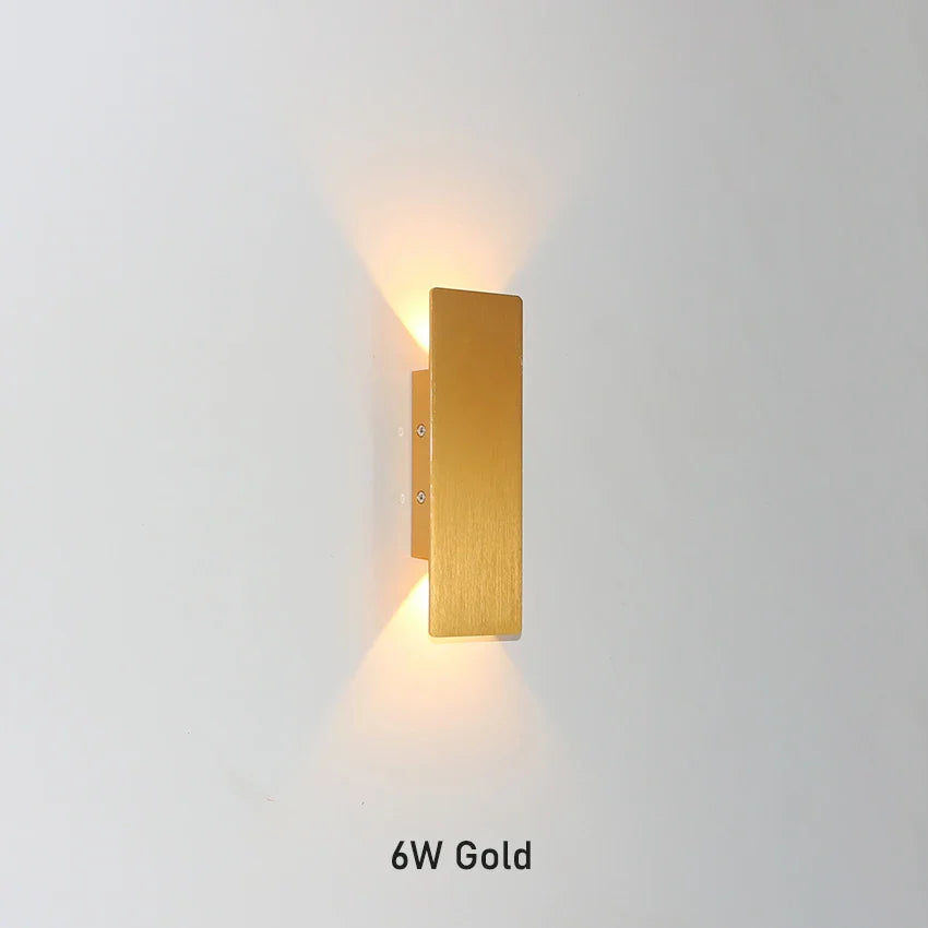 Modern LED Wall Lamp - Rectangular Bedroom Bedside Lights for Minimalist Indoor Lighting | Kalsten