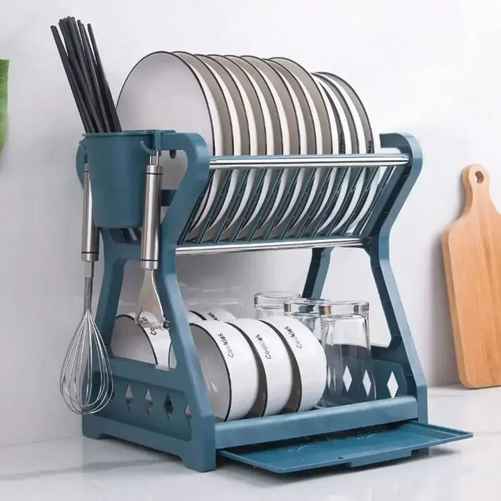 Foldable dish organizer – Practical draining rack for dishes, space-saving and easy to clean, perfect for modern kitchens and small spaces | Kalsten