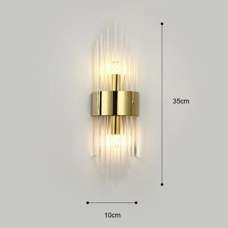 Light Luxury LED Wall Lamp - Modern Gold Wall Light for Living Room, Bedroom, Bedside, Stairs, Wall Sconce Home Decor | Kalsten