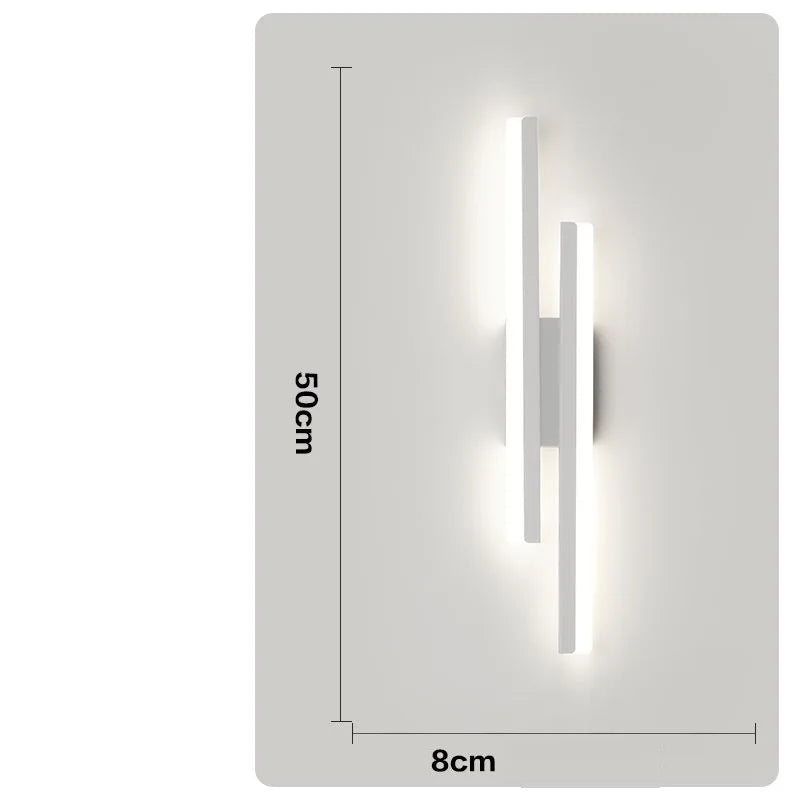 Modern LED Wall Lamp with Copper Line Pipe and Acrylic Lampshade | Kalsten