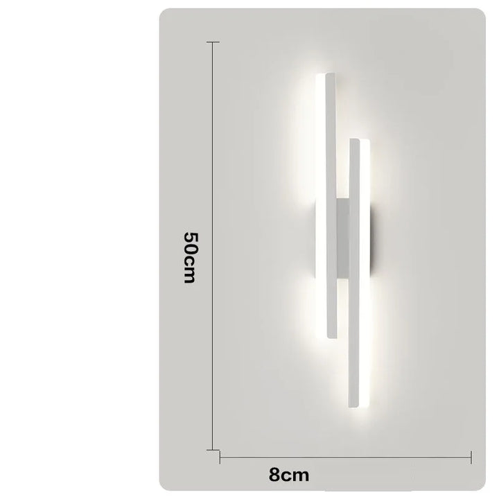 Modern LED Wall Lamp with Copper Line Pipe and Acrylic Lampshade | Kalsten
