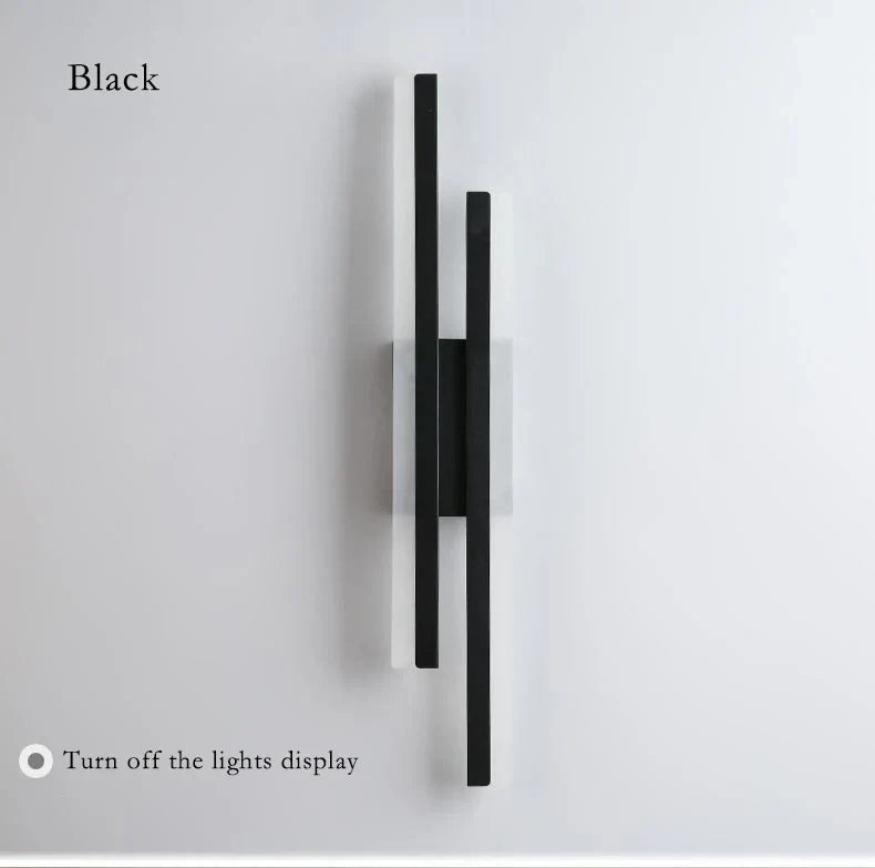 Modern LED Wall Lamp: Black/Gold Acrylic Room Decoration Light | Kalsten