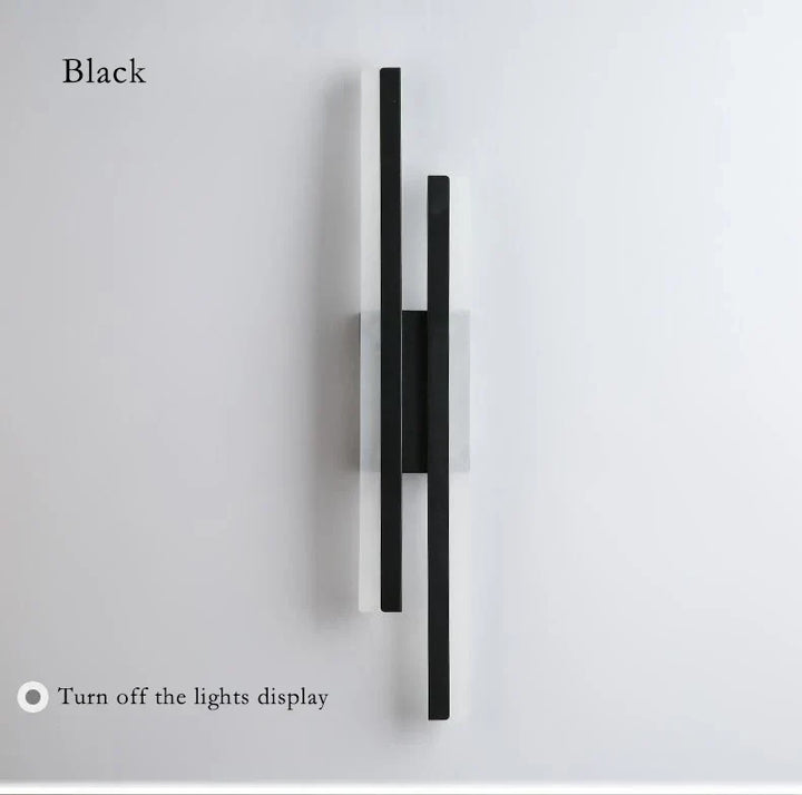 Modern LED Wall Lamp: Black/Gold Acrylic Room Decoration Light | Kalsten