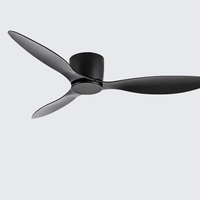 42-52 Inch Ceiling Fans with DC Motor — Remote Control Low Floor Cooling Fans, No Light, White Wood & Black Options | Kalsten