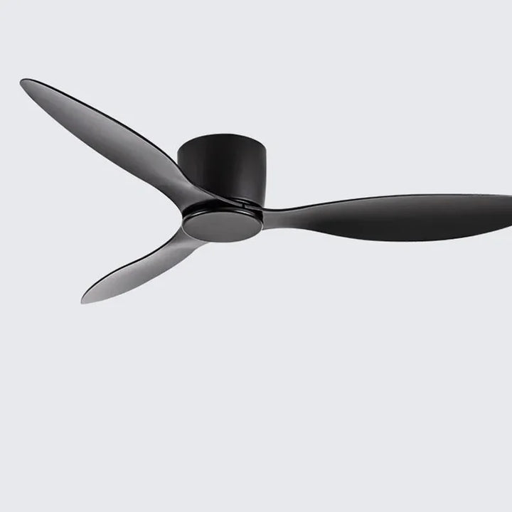 42-52 Inch Ceiling Fans with DC Motor — Remote Control Low Floor Cooling Fans, No Light, White Wood & Black Options | Kalsten