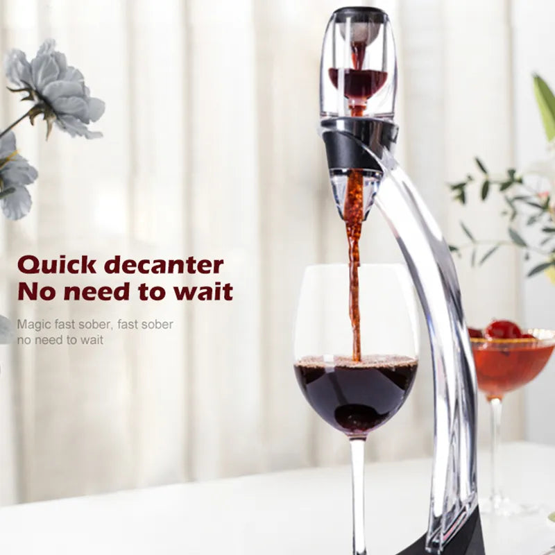 Kalsten | Wine aerator, decanter, pourer, set with filters, air purifier, stand diffuser, air aerator, sieve, aerator, wine for the dining room bar