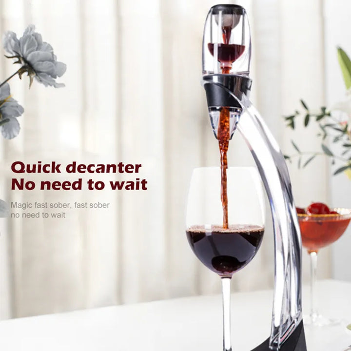 Kalsten | Wine aerator, decanter, pourer, set with filters, air purifier, stand diffuser, air aerator, sieve, aerator, wine for the dining room bar