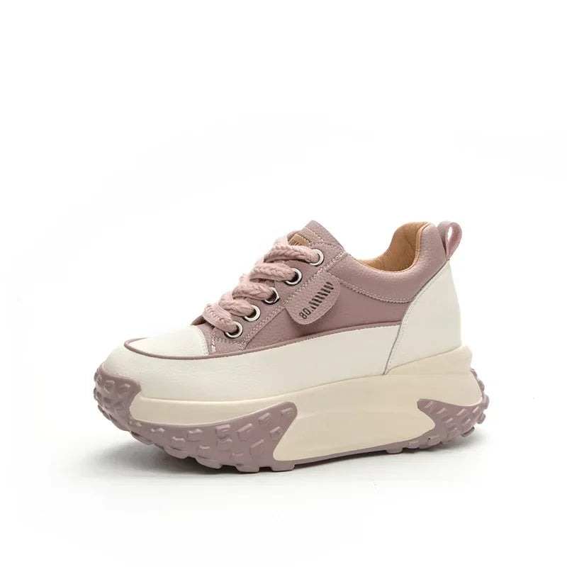 Kalsten | 7 cm Platform Wedge Sneakers made of Leather