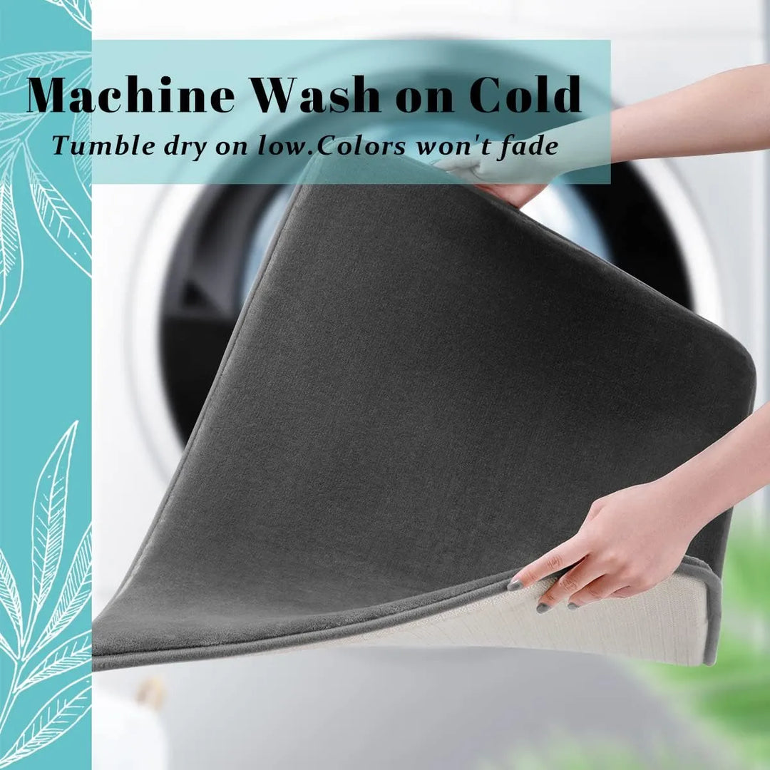 Ultra Absorbent Nordic Bath Mat Shower Room Floor Mat Super Anti-Slip Cushioned Soft Velvet Shower Mat For Washroom | Noxord