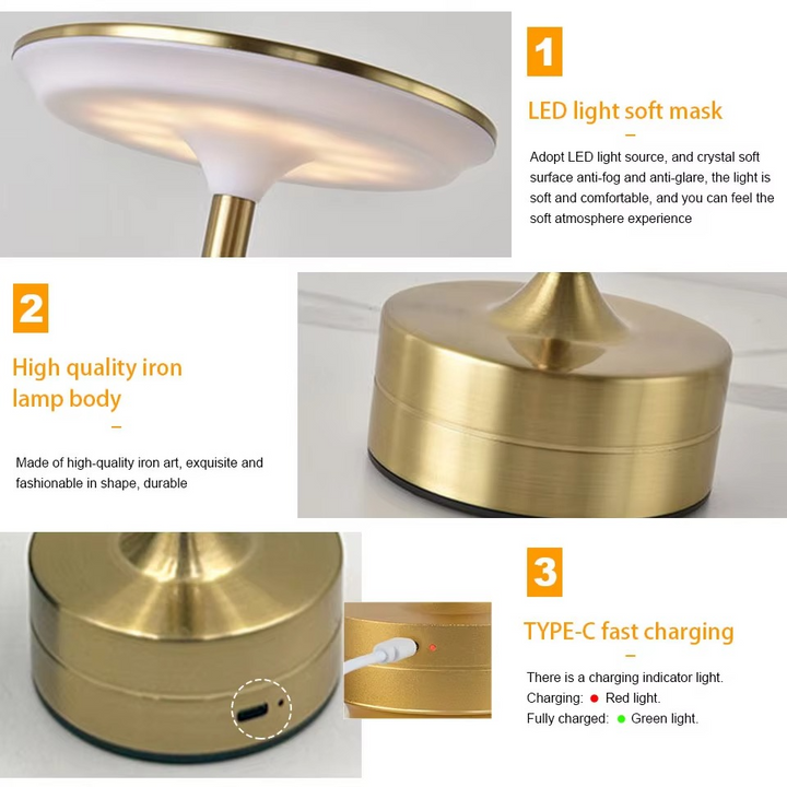 USB Rechargeable LED Touch Sensor Table Lamp | Kalsten