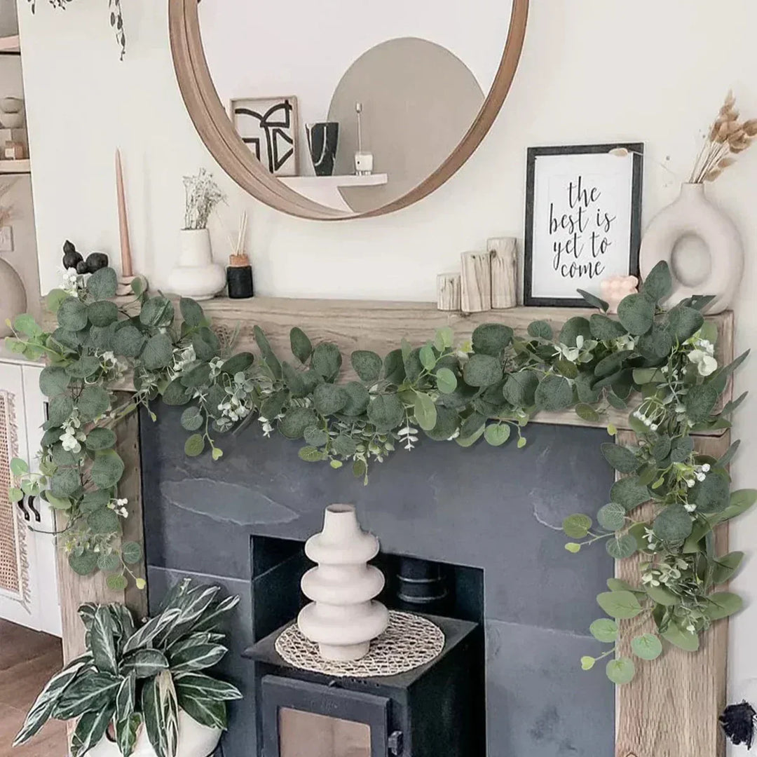 Kalsten | Eucalyptus Garland Set | 2 Pieces | 180 cm | Realistic & Maintenance-Free