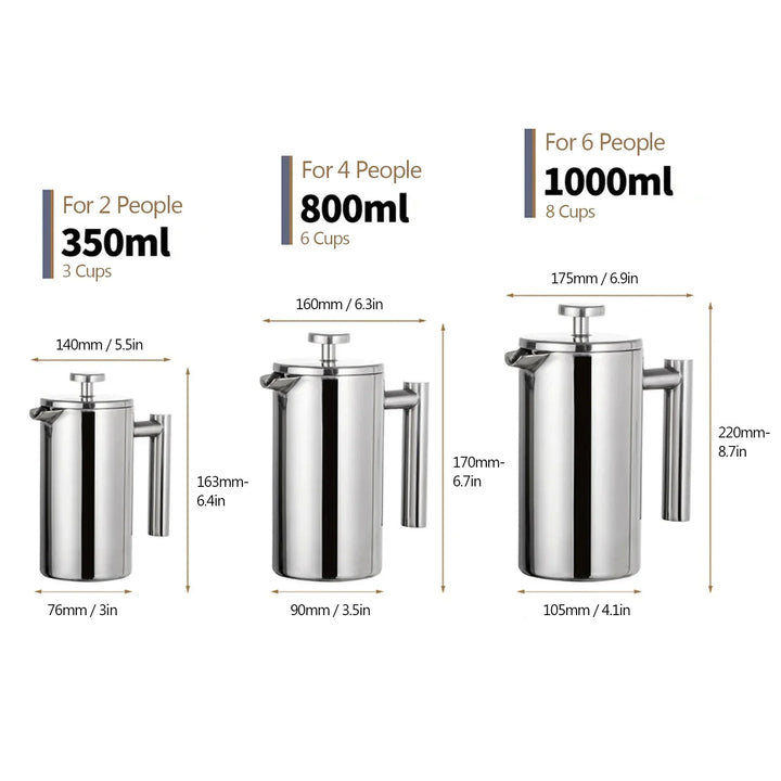Kalsten | Stainless Steel French Press Coffee Maker