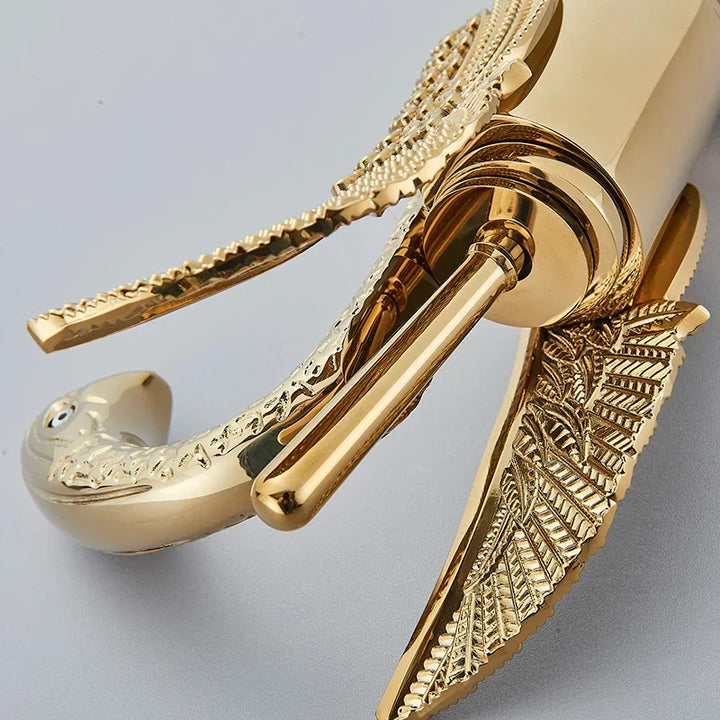 Kalsten | Swan Single Handle Golden Basin Faucet