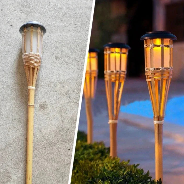 Solar Torch Set – 5 Flame-Effect LED Garden Lights