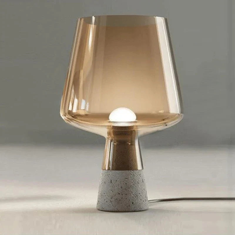 NordicCement Table Lamp – Minimalist Design with Concrete Base Noxord