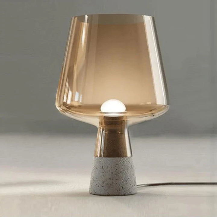 NordicCement Table Lamp – Minimalist Design with Concrete Base Noxord