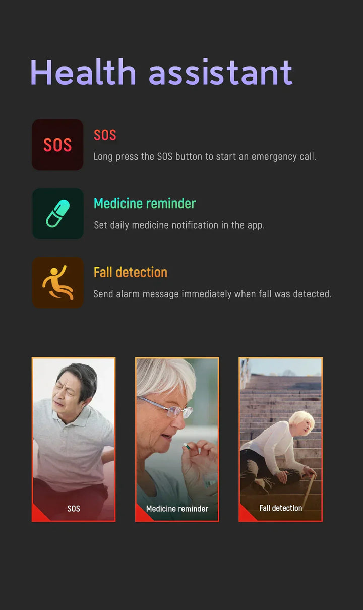 Kalsten | Senior Safety Watch with Fall Detection and GPS – Smart Care Smartwatch