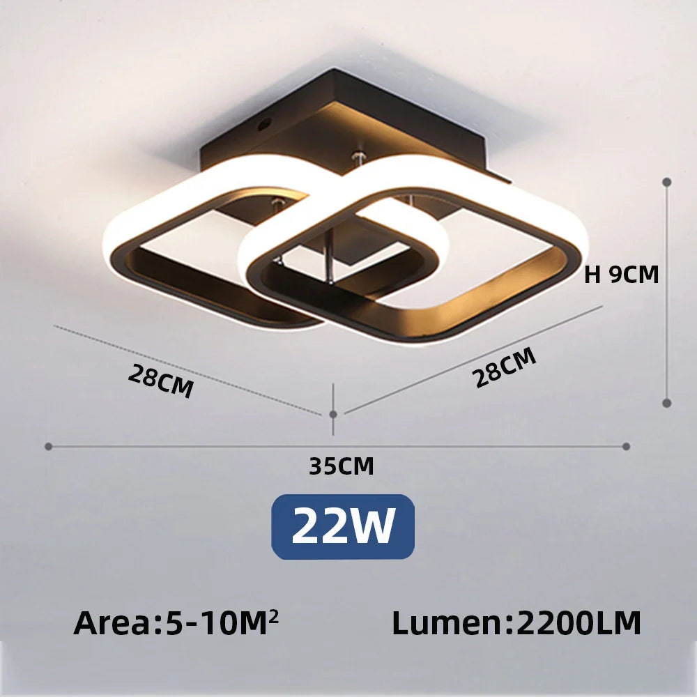 IRALAN Ceiling Chandelier LED Corridor Ceiling Lamp for Kitchen Bedroom Living Balcony Aisle Lamp Home Decor Foyer Track Lights | Kalsten
