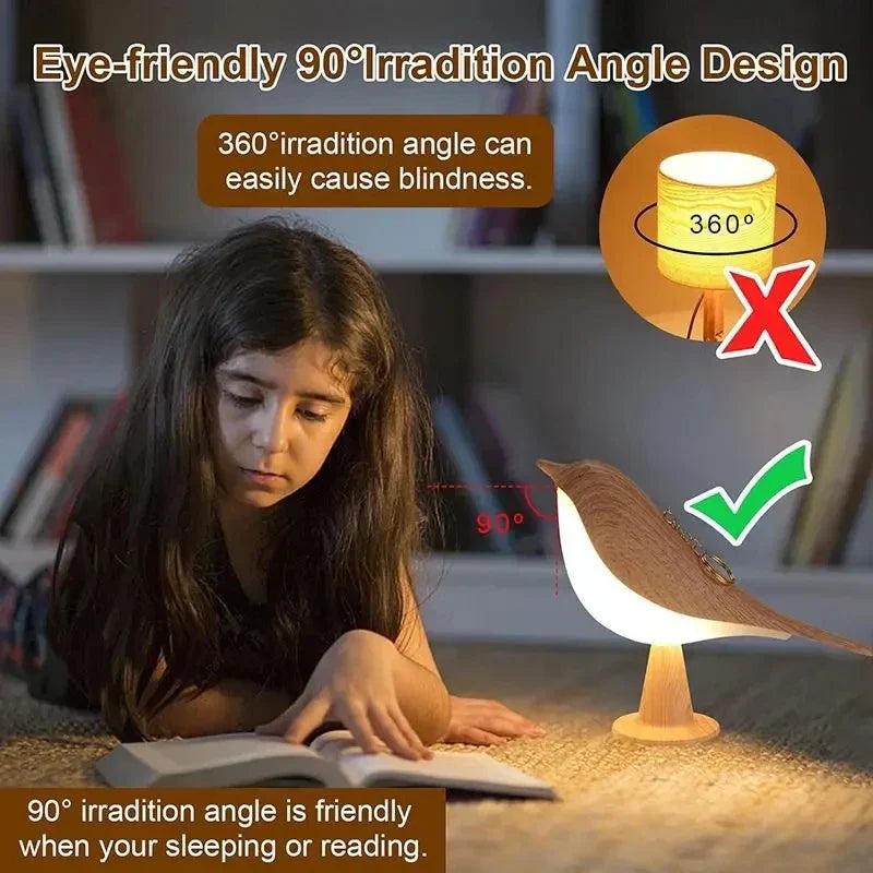 Playful Bird Night Lamp – Touch Control & Adjustable Light Colors Noxord