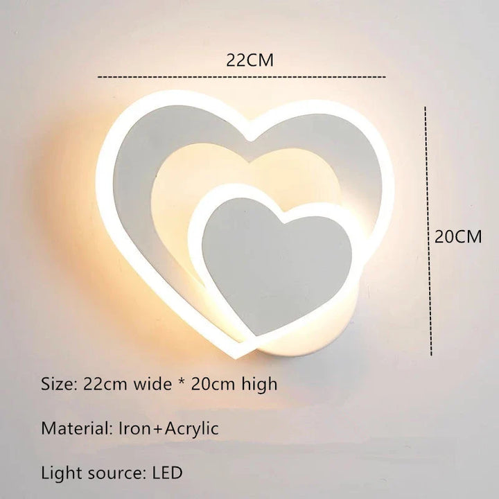 Modern LED Heart-Shaped Wall Lamp | Kalsten