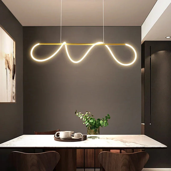 Modern LED Pendant Light – Stylish Ceiling Chandelier for Dining Room, Kitchen & Office, Energy-Efficient AC Power, LED Bulbs Included | Kalsten