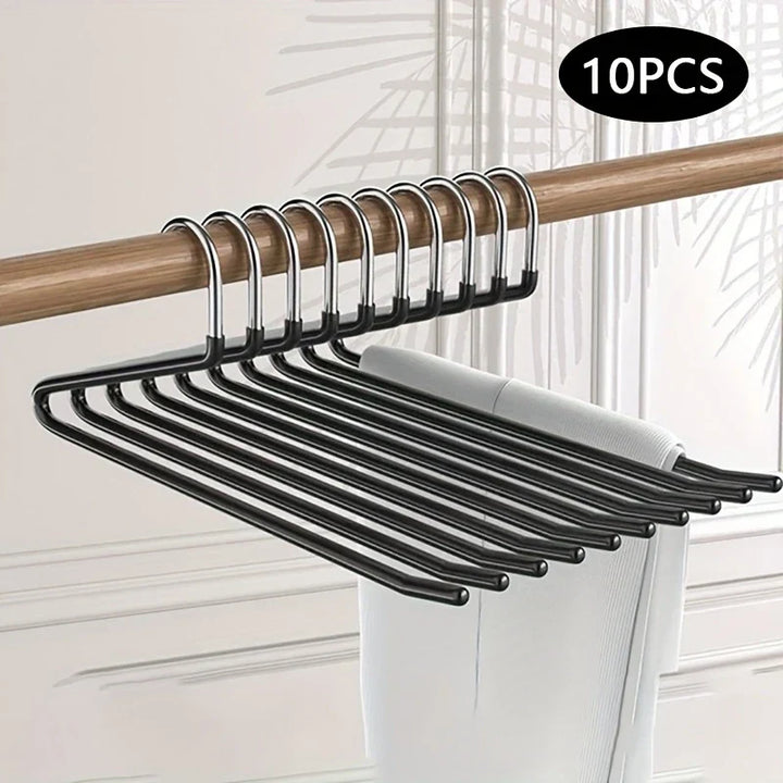 Kalsten | Clothoria | Open Pants Hangers | Space-Saving & Stable | Metal with Anti-Rust Coating
