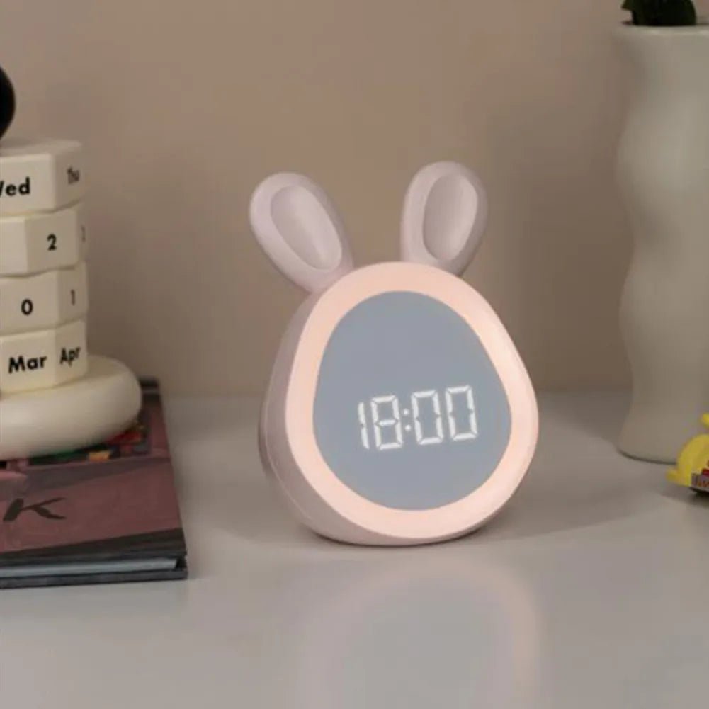 WakkerKonijn – Children's alarm clock with LED night light and playful bunny design | Kalsten