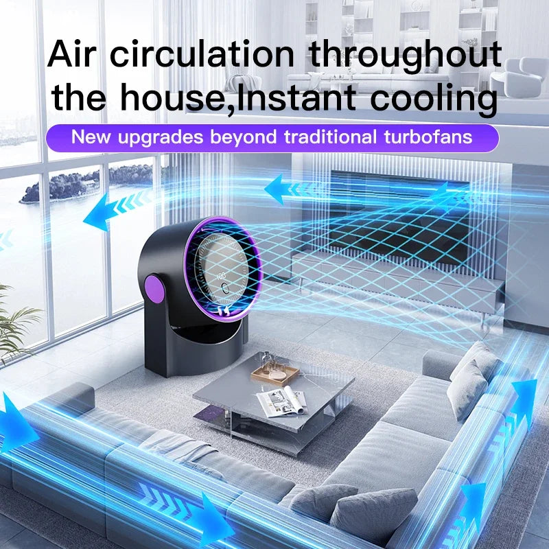 Kalsten | Airiqo Bladeless USB Fan | 100 Levels | Whisper Quiet & Energy Efficient | Portable & Wall Mountable