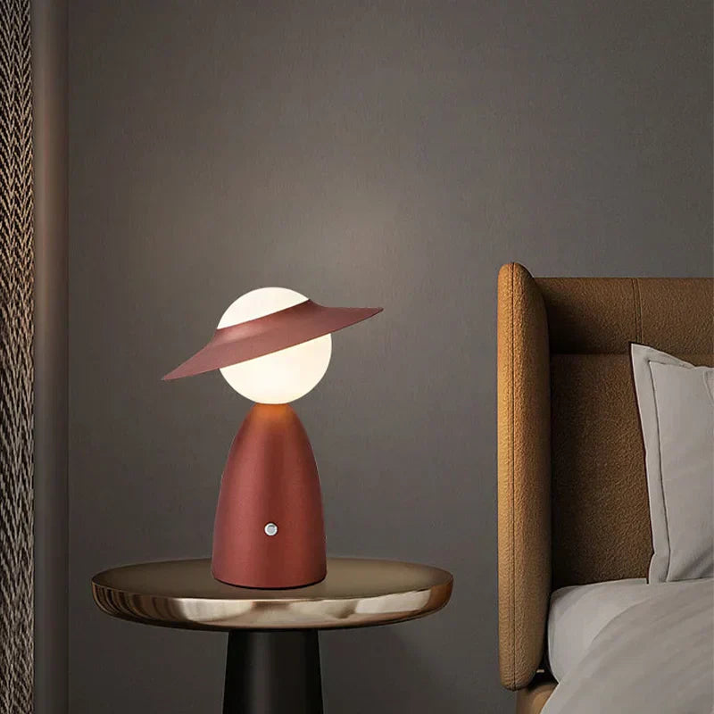 Battery Table Lamp Man with Hat | Kalsten