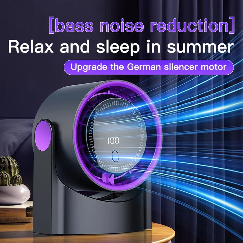 Kalsten | Airiqo Bladeless USB Fan | 100 Levels | Whisper Quiet & Energy Efficient | Portable & Wall Mountable