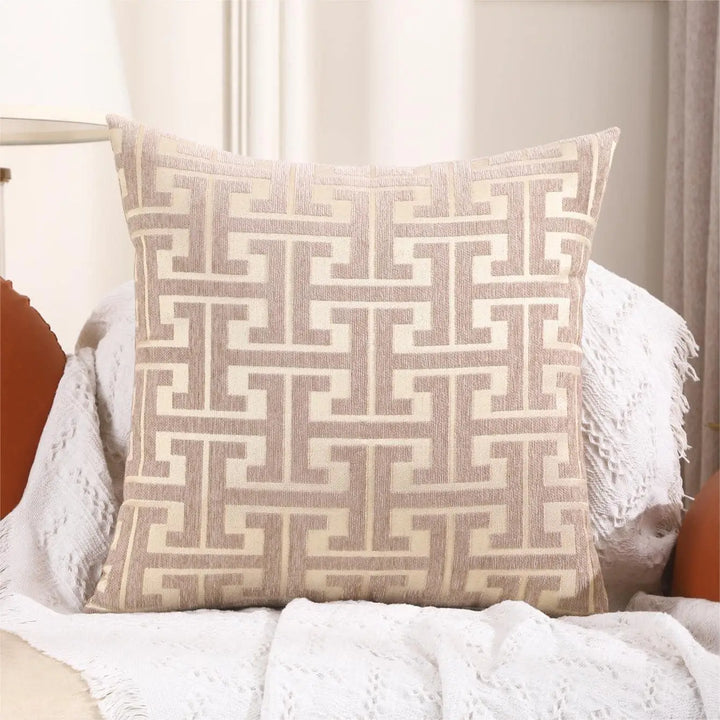 Striped cushion cover in country house style – Decorative sofa cover for living room and couch | Noxord
